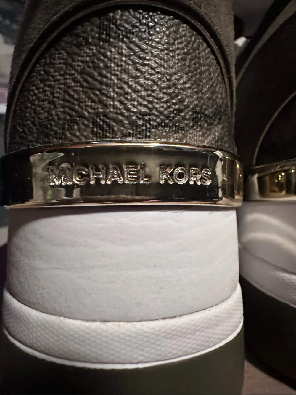 Michael Kors Olive and White Women's Fashion Sneakers